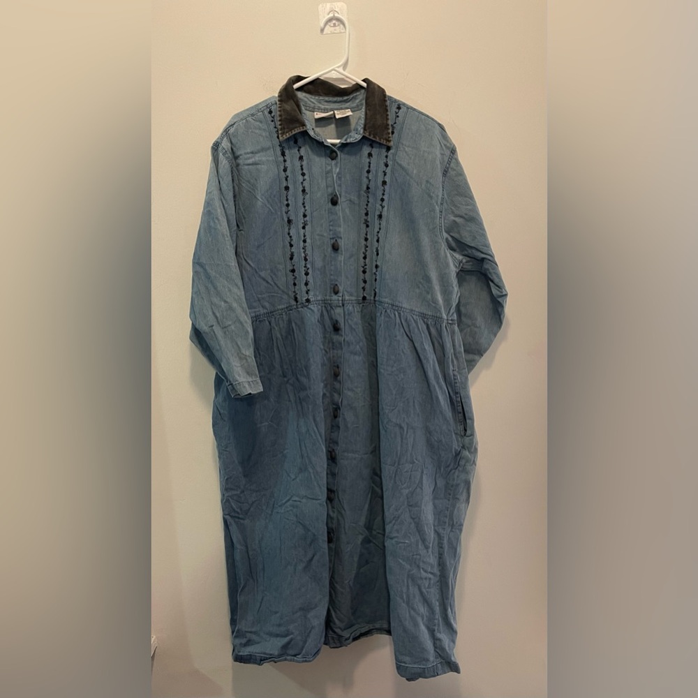 Vintage Women’s Plus Size Denim Dress by Capacity Woman• Sz 2x